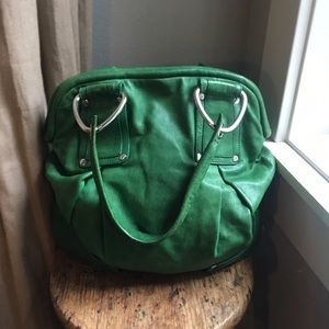 Kooba green leather handbag